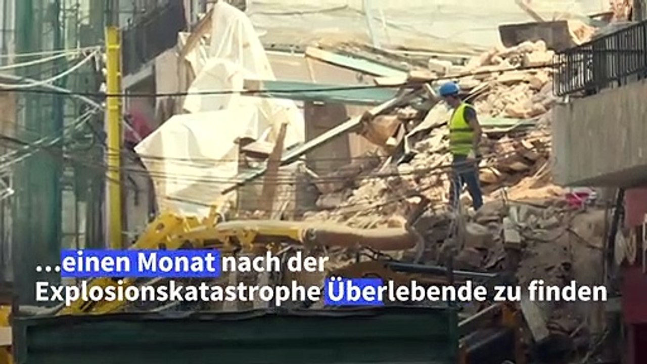 Keine Hoffnung mehr auf Überlebende nach Explosion in Beirut
