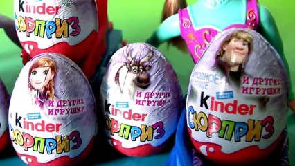 Kinder Egg Disney Frozen Princess Anna Elsa Kristoff Olaf Sven by funtoyscollector Disney toy review