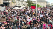 Un sector cultural ahogado clama en las calles de Bruselas por reducir las restricciones