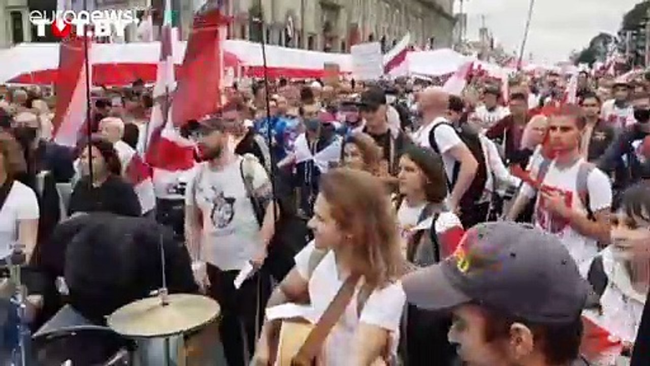 Белорусский "Марш единства": протесты и задержания