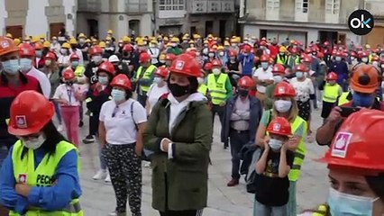Los trabajadores de Alcoa salen a la calle para pedir un acuerdo de venta de San Cibrao