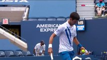 Djokovic was disqualified after hitting the line judge US OPEN