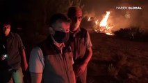 Hatay'daki orman yangınına karşı ateş tekniğiyle müdahale ediliyor