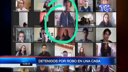 Robo captado en medio de clases vía Zoom:  Cuatro sujetos fueron detenidos