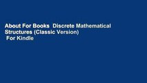 About For Books  Discrete Mathematical Structures (Classic Version)  For Kindle