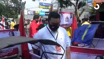 NAIK BECAK DHITO PRAMO DAFTAR KE KPU