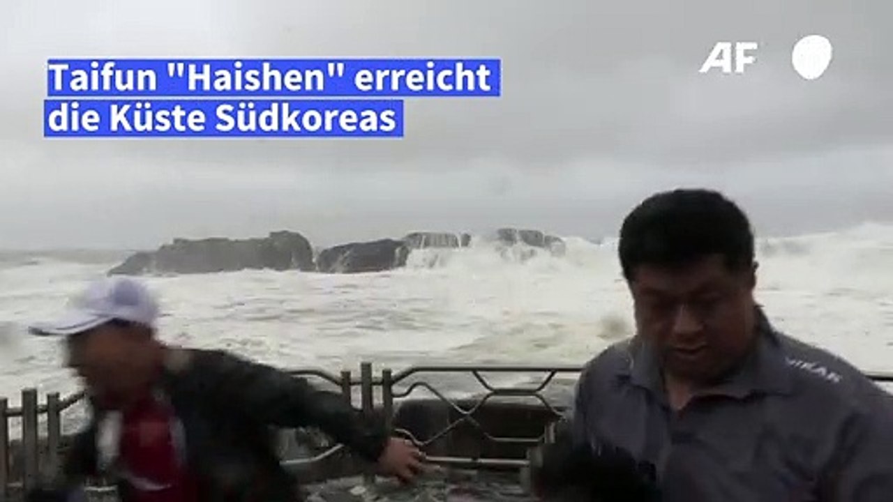 Taifun 'Haishen' wütet in Südkorea