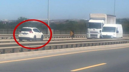 İstanbul TEM Otoyolu’nda akılalmaz görüntü