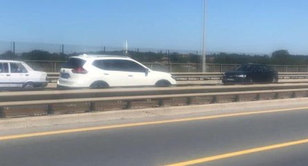 TEM Otoyolu’nda akılalmaz görüntüler! Son sürat ters yönde geri gitmeye başladı