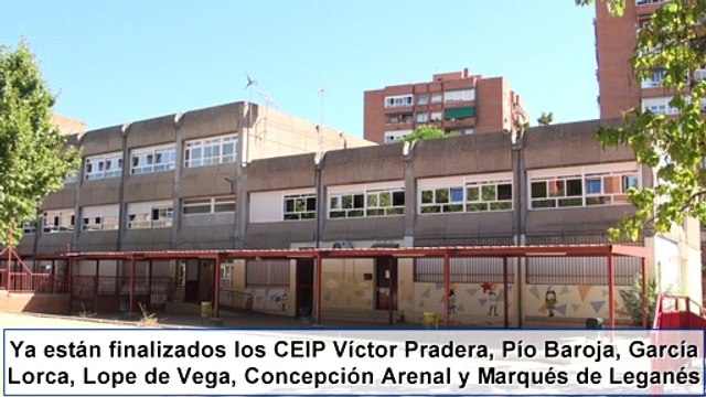 El Ayuntamiento de Leganés finaliza la I Fase del Proyecto de Mejora de los centros educativos públicos