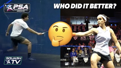 Squash: Who Did It Better? - Nonchalant Roller, Topspin Backhand Drop & MORE!