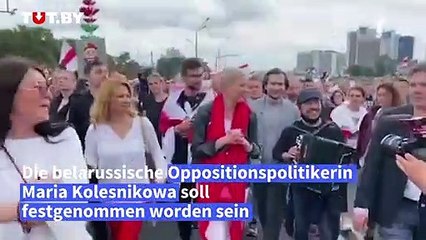 Belarussische Oppositionsaktivistin Kolesnikowa offenbar festgenommen
