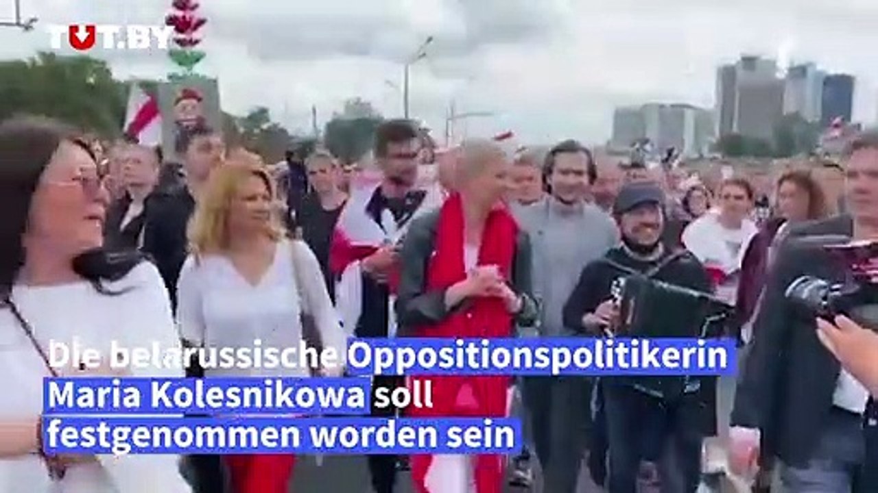 Belarussische Oppositionsaktivistin Kolesnikowa offenbar festgenommen