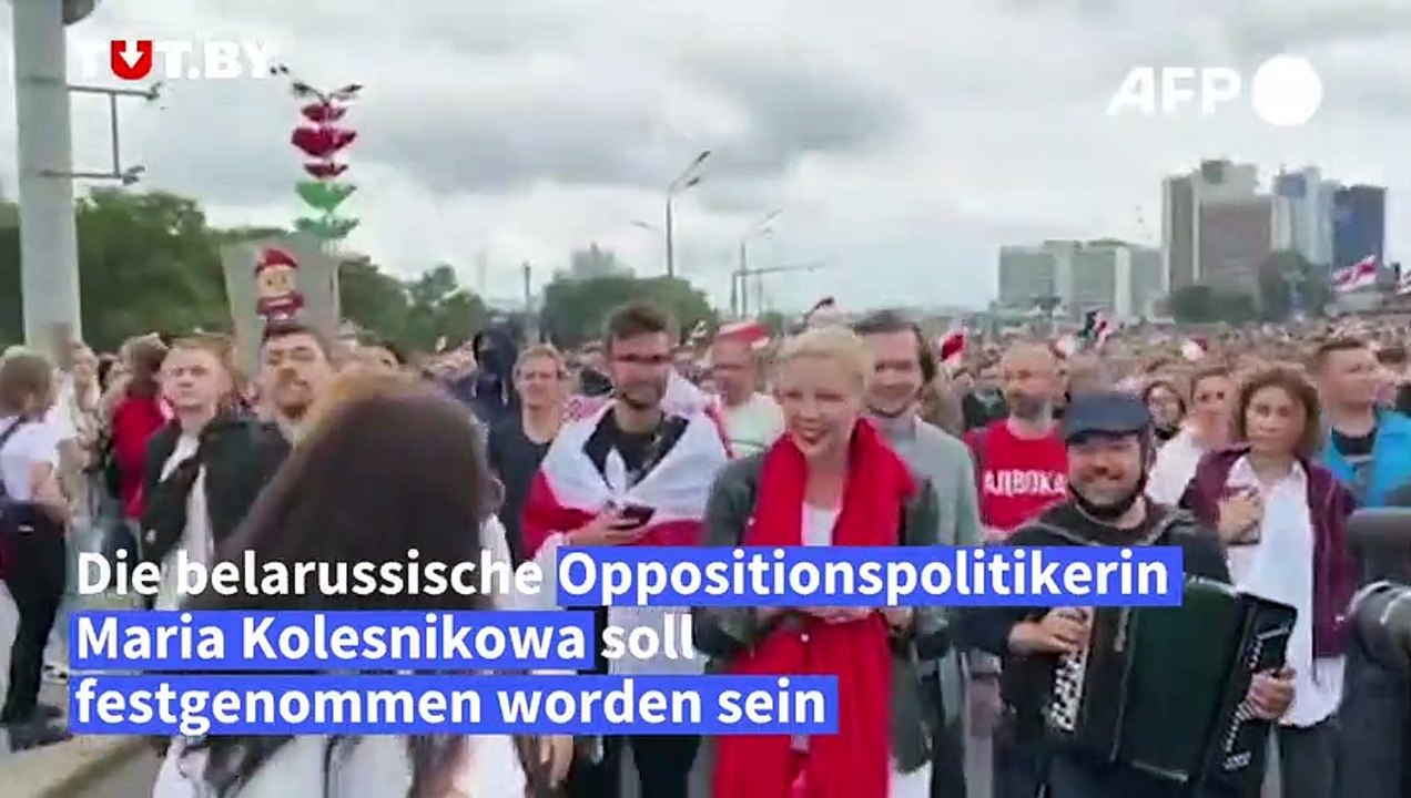 Belarussische Oppositionsaktivistin Kolesnikowa offenbar festgenommen
