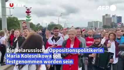 Belarussische Oppositionsaktivistin Kolesnikowa offenbar festgenommen