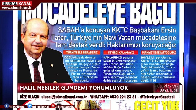 Televizyon Gazetesi - 7 Eylül 2020 - Halil Nebiler - Ulusal Kanal
