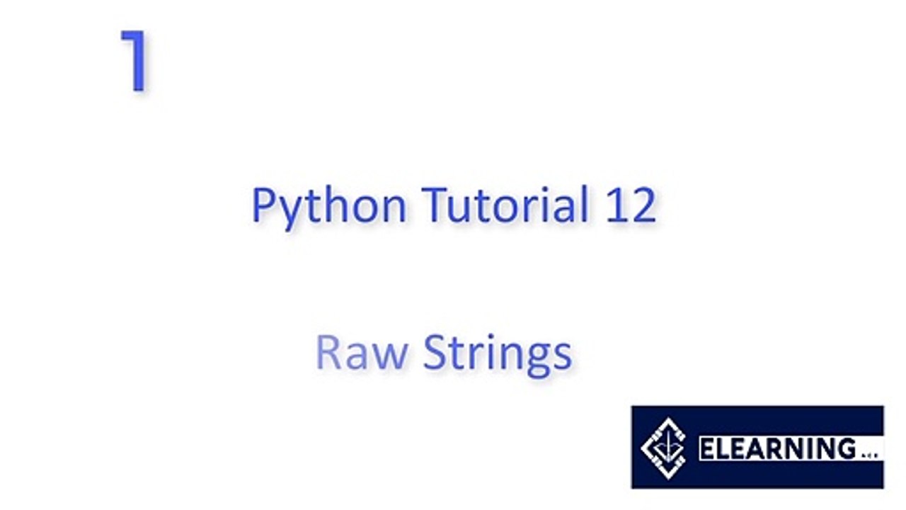 Raw Strings _ Python Tutorial 12_1