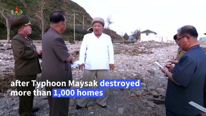 North Korea's Kim inspects region hit by Typhoon Maysak