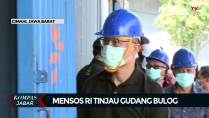 Mensos Periksa Beras Bulog Cimahi