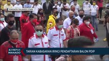 Tarian Kabasaran Iringi Pendaftaran Balon PDIP