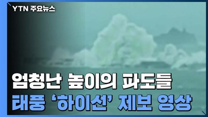 등대를 삼킬 듯한 파도...제보 영상으로 본 '하이선' 위력 / YTN