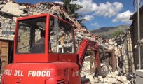 Amatrice (RI) - Terremoto 2016, recupero beni in chiesa S.Agostino (07.09.20)
