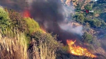 Zirai alanda yangın çıktı