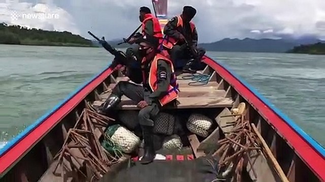 Thai police patrol sea border with Myanmar following Covid-19 spike