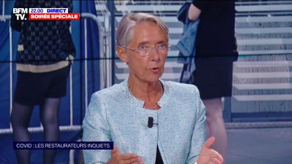 Élisabeth Borne rappelle que "le masque est systématique dans les espaces de travail partagés"
