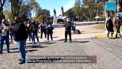 Protestas de policías en varios puntos de la Provincia: piden mejores salariales