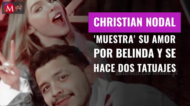 ¡Se tatuó el pecho! Christian Nodal 'muestra' su amor por Belinda y se hace dos tatuajes