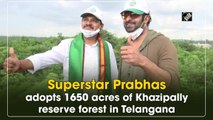 Superstar Prabhas adopts 1650 acres of Khazipally reserve forest in Telangana