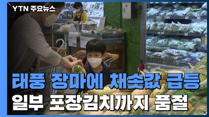 태풍·장마에 채솟값 급등...포장김치도 품절 / YTN