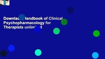 Downlaod Handbook of Clinical Psychopharmacology for Therapists unlimited