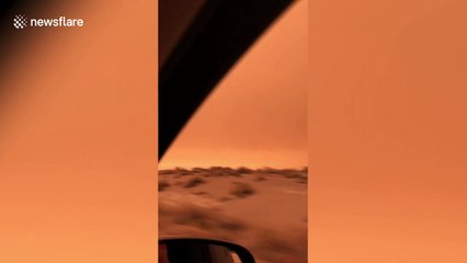Creek Fire turns sky orange in California