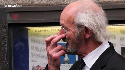 Father of Julian Assange addresses journalists outside the Old Bailey as extradition hearing resumes