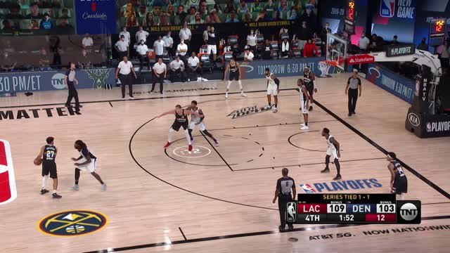 Kawhi's one finger block denies the Nuggets