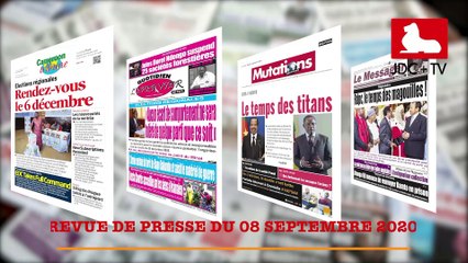REVUE DE PRESSE CAMEROUNAISE DU 08 SEPTEMBRE 2020