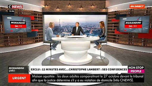 EXCLU - Christophe Lambert se confie sur ses addictions à l'alcool dans Morandini Live : C'est ma fille qui m'a sauvé, je me suis battu pour elle - VIDEO