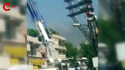 Cesedi vinçle çıkartıldı