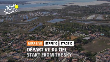 #TDF2020 - Étape 10 / Stage 10 - Départ  vu du ciel / Start from the sky