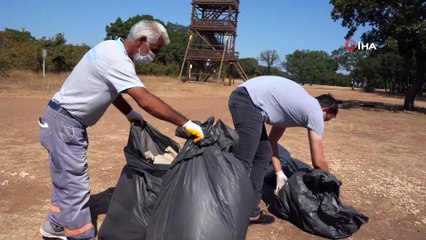 150 torba çöple böyle tepki gösterdiler
