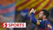 Messi trains with Barcelona teammates after ending departure saga