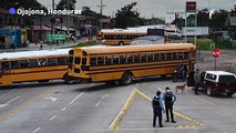 Bus drivers block Honduran streets to demand Covid-19 subsidy