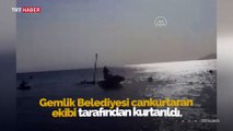 Gemlik Körfezi'nde alabora olan teknedeki 3 kişi kurtarıldı