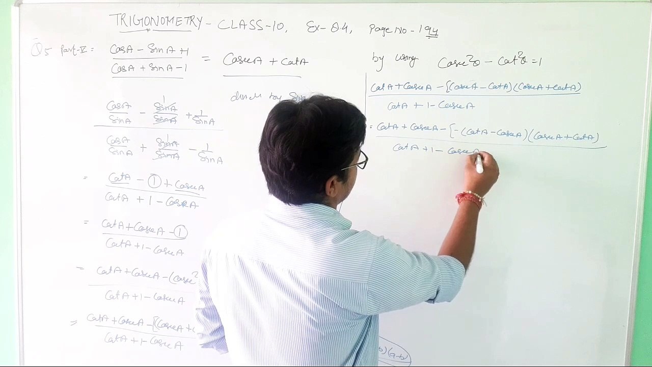 TRIGONOMETRY,CLASS 10,EX-8.4,Q.5 PART.5 ,6 7,8,9,10