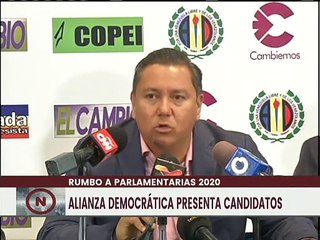 Cinco partidos que conforman la Alianza Democrática presentarán los mismos candidatos por separados en la boleta electoral