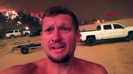 ABD'de alevlerin arasında mahsur kalan kampçı o anları işte böyle anlattı