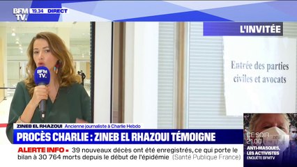 Attentats de janvier 2015: pour Zineb El Rhazoui, "nous apprenons tous des choses" lors de ce procès