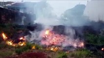Bombeiros são mobilizados para combate de incêndio no Bairro Tropical